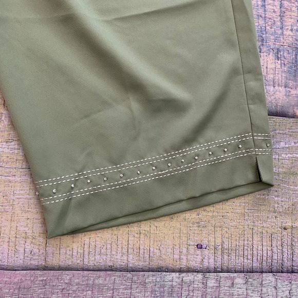 NWT ALFRED DUNNER Capri Pants green Size 22W - Picture 5 of 6